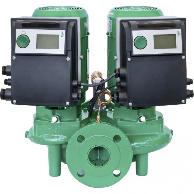 Циркуляционный насос с сухим ротором в исполнении INLINE с фланцевым соединением WILO VEROTWIN-DP-E 32/135-1,5/2-R1 2159003 2152194